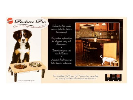 POSTURE-PRO Adjustable Double Dog Bowl, 2-Quart on Sale