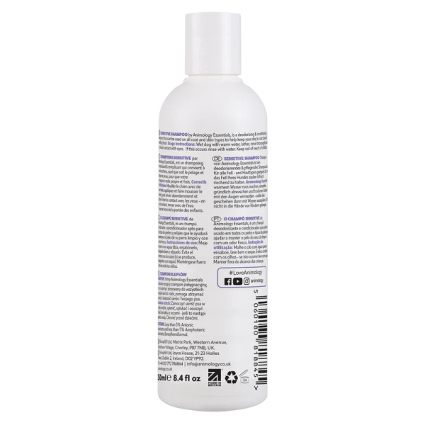 Animology Essentials Sensitive Dog Shampoo 250ml For Discount