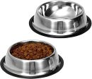 Mlife Stainless Steel Pet Bowl with Rubber Base Fashion