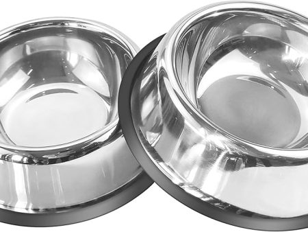 Mlife Stainless Steel Pet Bowl with Rubber Base Fashion