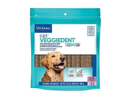 Virbac Veggiedent Oral Hygiene Large Dog Chew, 490 g For Cheap