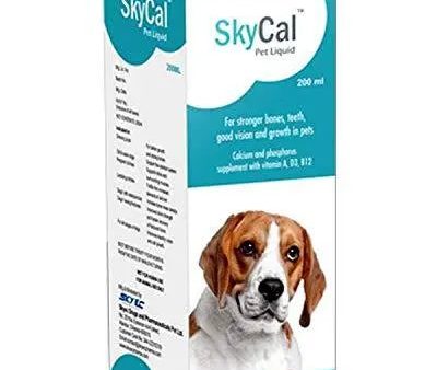 Skycal Pet Liquid for Stronger Bones, Teeth, Growth In Pets (1 litre ) on Sale