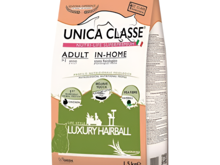 UNICA CLASSE- Adult Cat Food In-Home Hairball 1.5kg For Sale