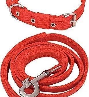 adidog Dog Neck Collar Belts and Leash Set (colour may vary , Medium,  ) Supply