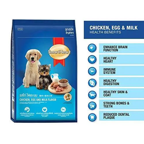 Smart Heart Puppy Dog Food Dry Chicken Egg and Milk, 3 kg Online Sale