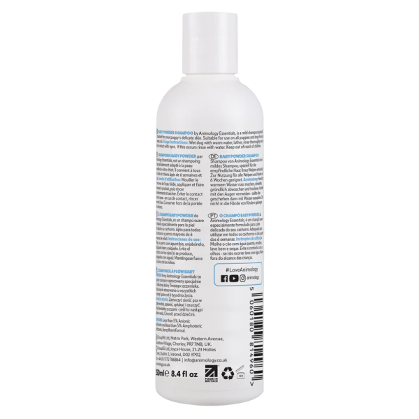 Animology Essentials Baby Powder Shampoo 250ml on Sale