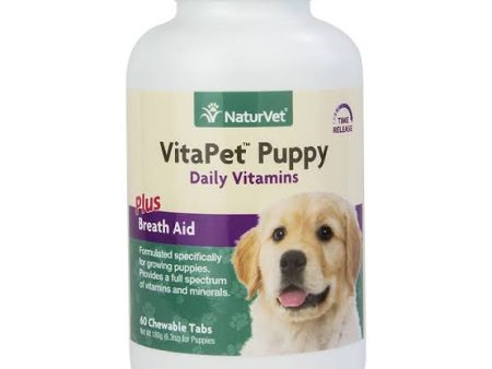 NaturVet VitaPet Puppy Plus Breath Aid Tablets Supply