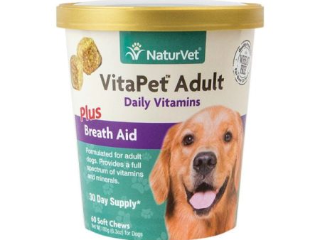 NaturVet VitaPet Adult Plus Breath Aid Soft Chew Hot on Sale