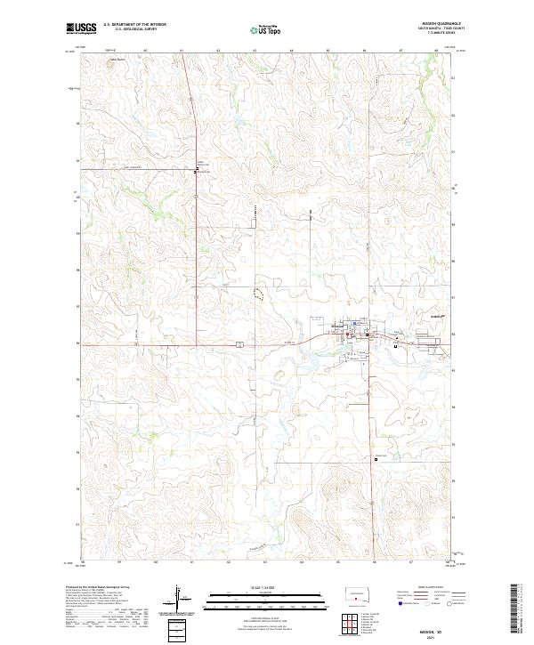 USGS US Topo 7.5-minute map for Mission SD 2021 Online Sale