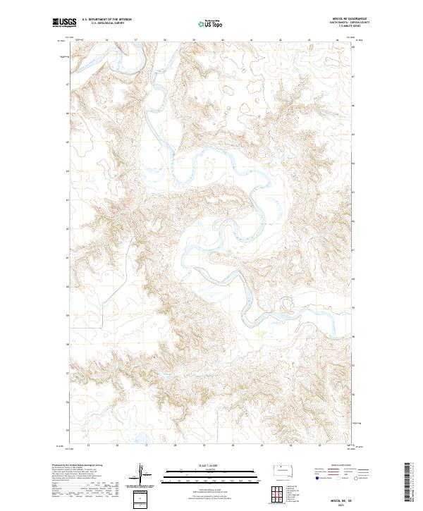 USGS US Topo 7.5-minute map for Miscol NE SD 2021 Cheap