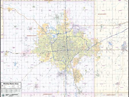 Wichita Metro Area Wall Map Online