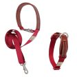 BUNDLE DEAL: Sputnik Nylon Dog Collar + Multifunctional Leash Set (Red) For Discount