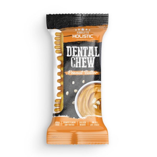 12 FOR $12: Absolute Holistic Peanut Butter Grain-Free Dental Dog Chew Treat 25g For Cheap