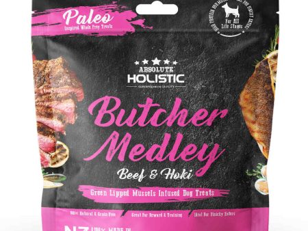 Absolute Holistic Air Dried Butcher Medley Beef & Hoki Dog Treats 100g Supply