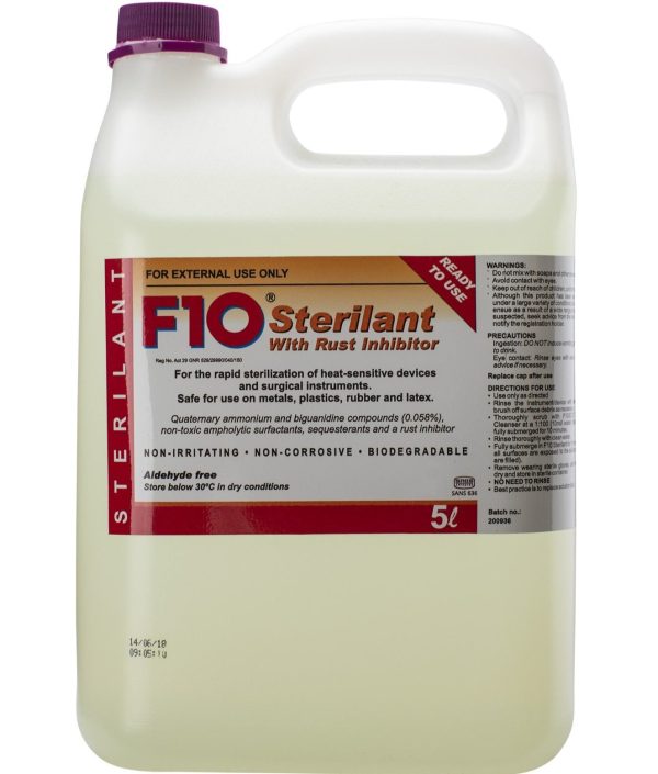 F10 Sterilant with Rust Inhibitor for Pets 5L Cheap