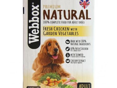 Webbox Premium Natural Fresh Chicken with Garden Vegetables Adult Wet Dog Food 400g For Cheap