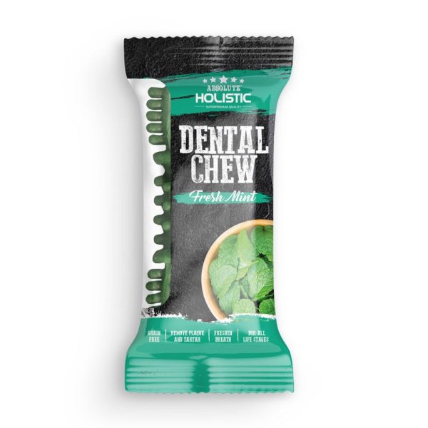 12 FOR $12: Absolute Holistic Mint Grain-Free Dental Dog Chew Treat 25g Online Sale