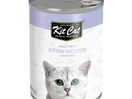 30% OFF: Kit Cat Tuna Kitten Mousse Grain Free Canned Cat Food 400g Discount