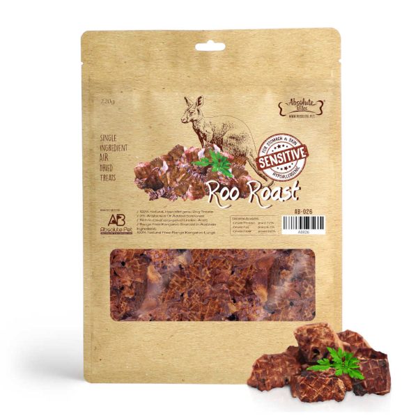 35% OFF: Absolute Bites Roo Roast Air Dried Dog Treats 220g Online now