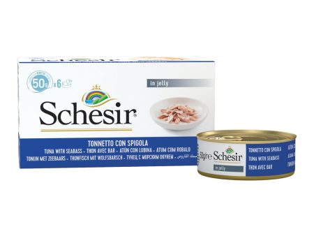 18% OFF: Schesir Tuna with Seabass in Natural Jelly Adult Canned Cat Food Multipack 50g x 6 Hot on Sale