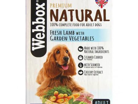 Webbox Premium Natural Fresh Lamb with Garden Vegetables Adult Wet Dog Food 400g For Discount